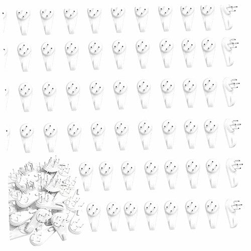 WALL HOOKS FOR PHOTOS WITHOUT TRACES STEEL ABS 5CM SET 60PCS