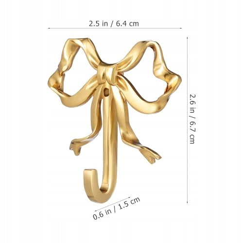 WALL HOOKS GOLD BOWS TOWEL BARS CLOTHES 2 PIECES Manufacturer code Bez marki