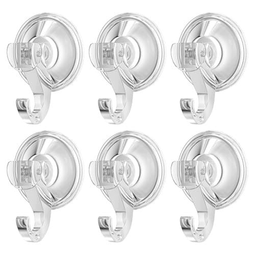 WALL HOOKS WITH SUCTION CUPS SET OF 6 FOR BATHROOM KITCHEN FOR HOME Brand no brand