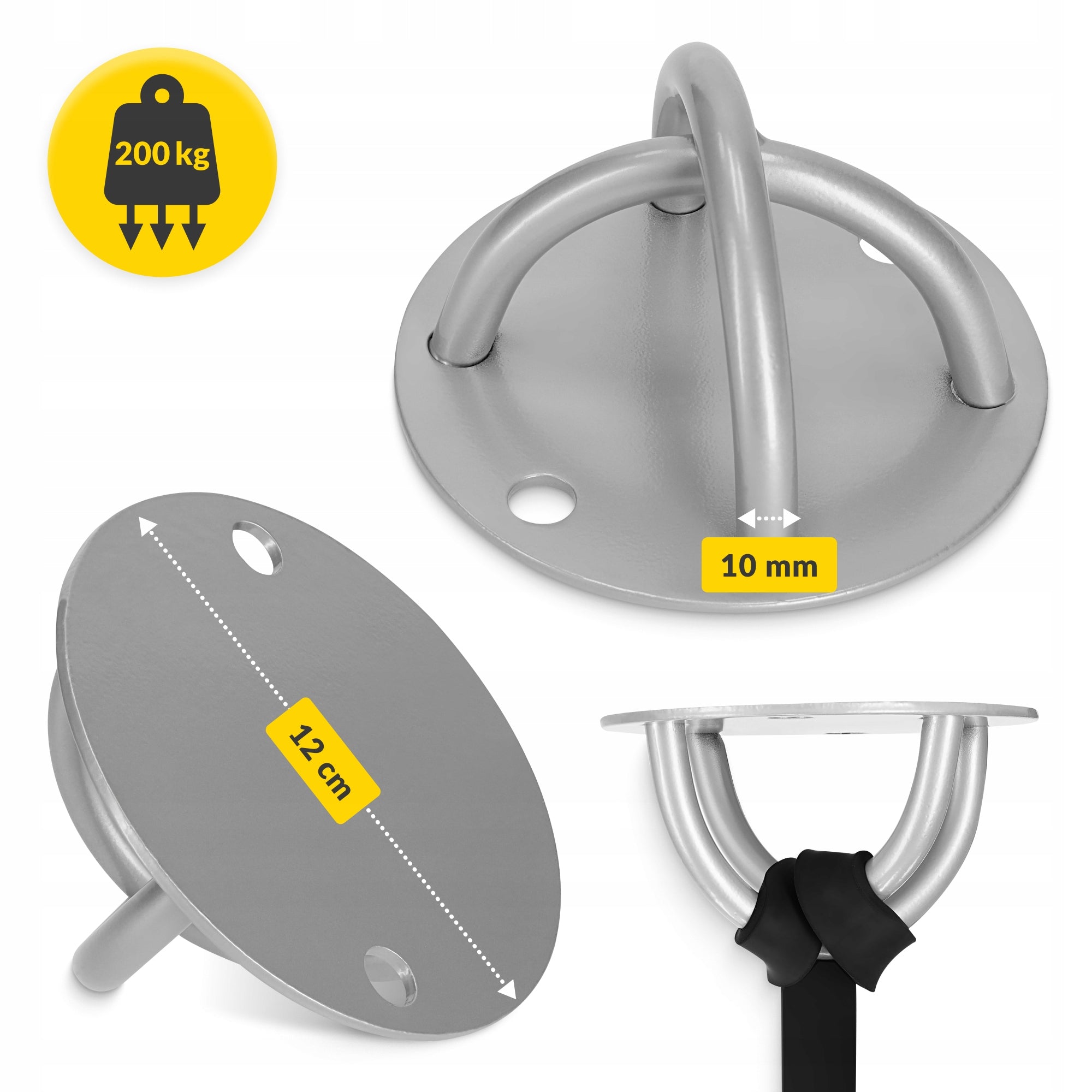 WALL MOUNT CEILING FOR TRAINING BELT ROPES METAL DURABLE EAN (GTIN) 5907739311009