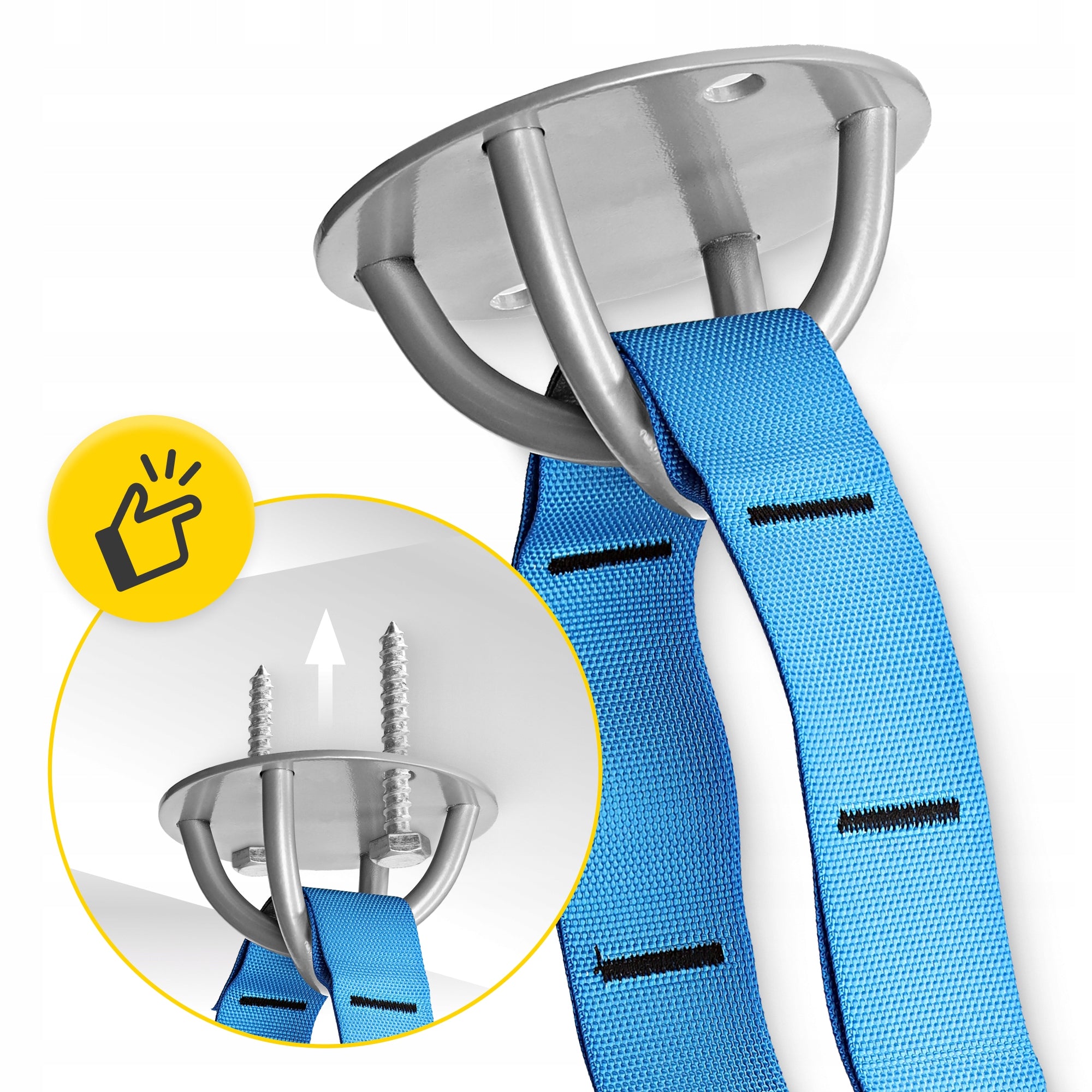 WALL MOUNT CEILING FOR TRAINING BELT ROPES METAL DURABLE Manufacturer code Uchwyt do pasów treningowych