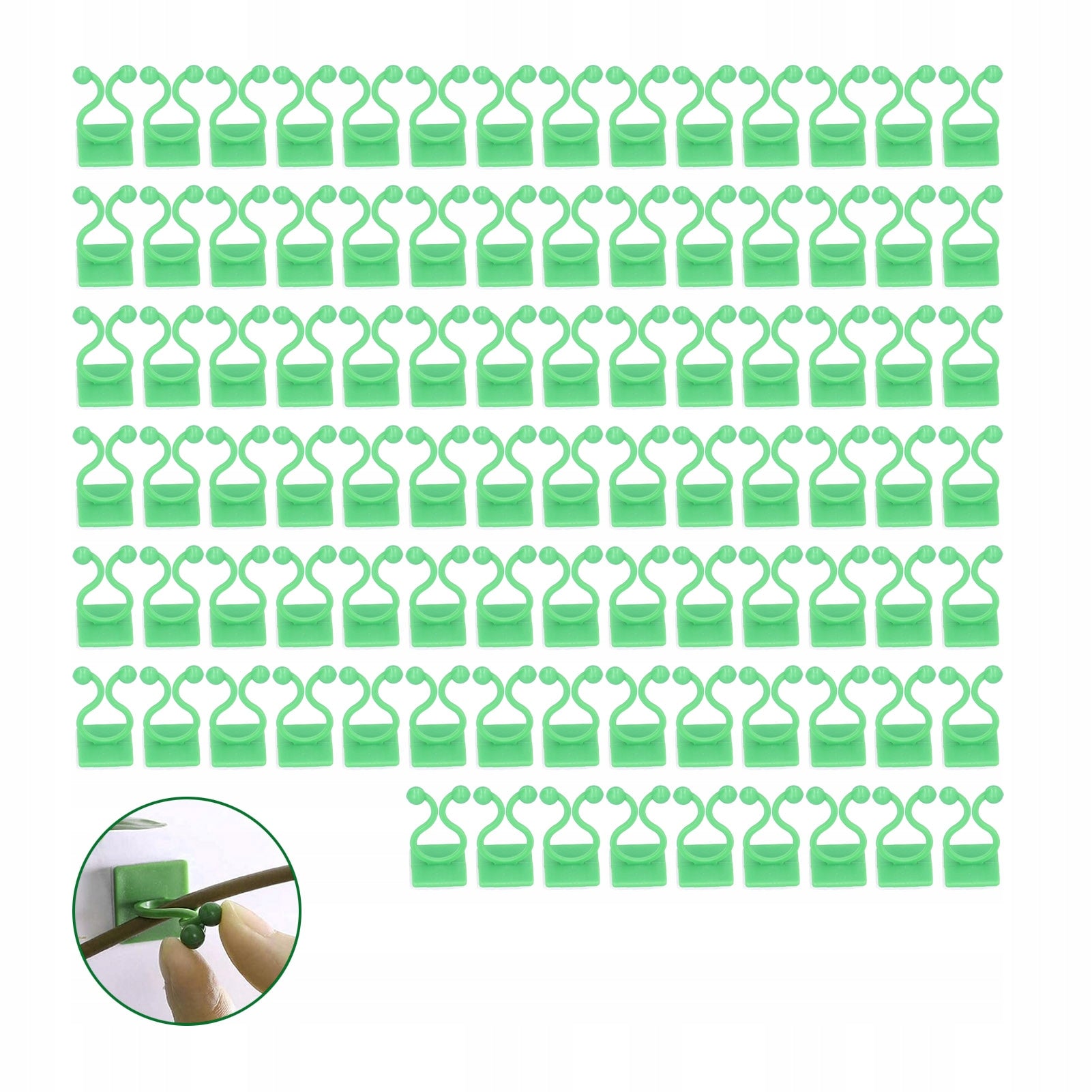 WALL MOUNT FASTENER CLIPS FOR PLANTS 100PCS