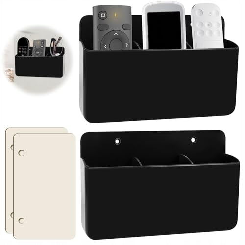 WALL MOUNT FOR REMOTE CONTROL SELF-ADHESIVE ORGANIZER TELE 2 PCS. steel Brand no brand