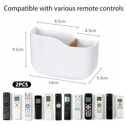 WALL MOUNT FOR REMOTE CONTROLS SELF-ADHESIVE ORGANIZER PLASTIC ABS 2 PCS. Manufacturer code SWC5908151862476