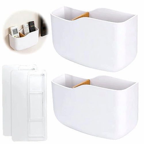 WALL MOUNT FOR REMOTE CONTROLS SELF-ADHESIVE ORGANIZER PLASTIC ABS 2 PCS.