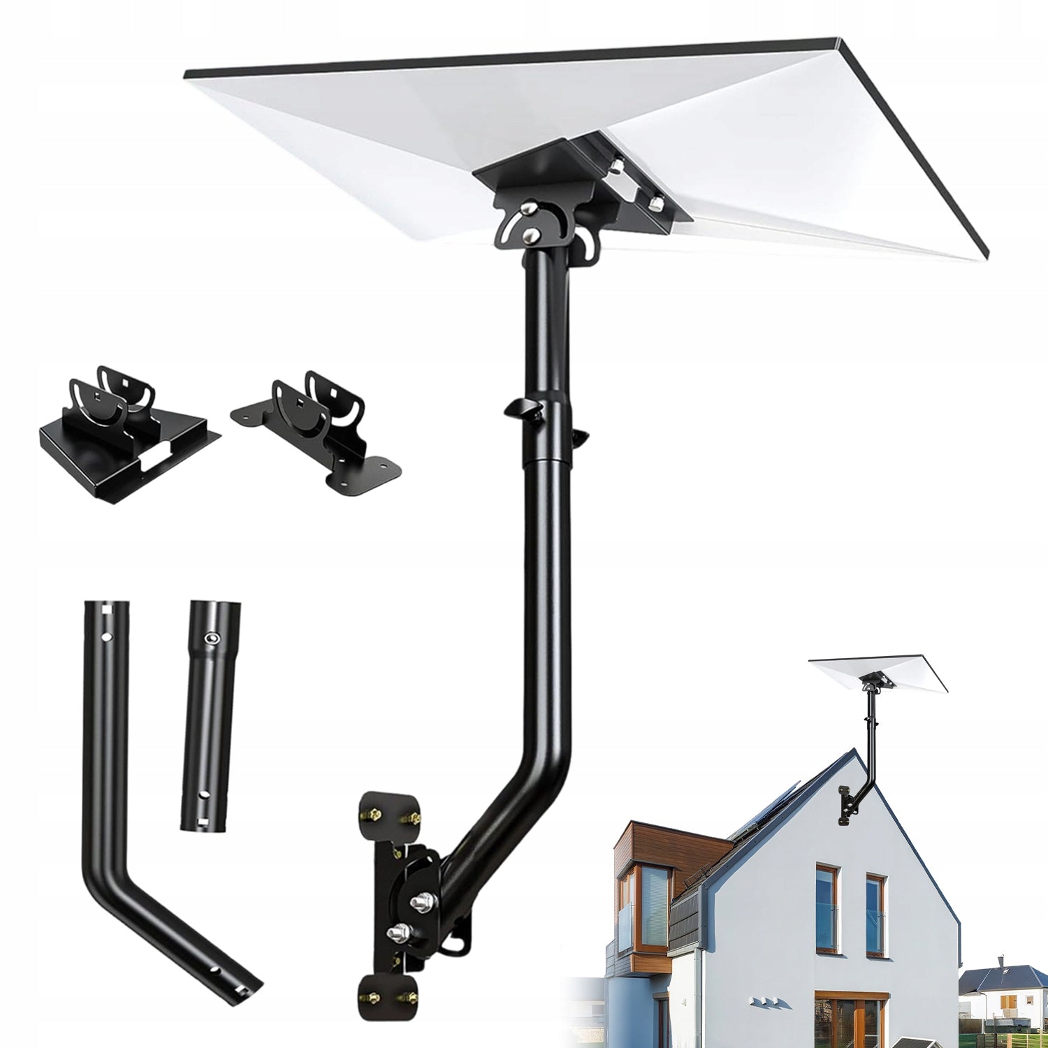 WALL MOUNT FOR STARLINK STANDARD GEN3 360° ROTATING SOLID BLACK METAL