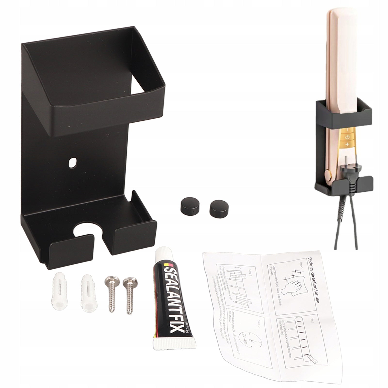 WALL MOUNT FOR STORING STYLER CURLING IRON ACCESSORIES Packaging status original