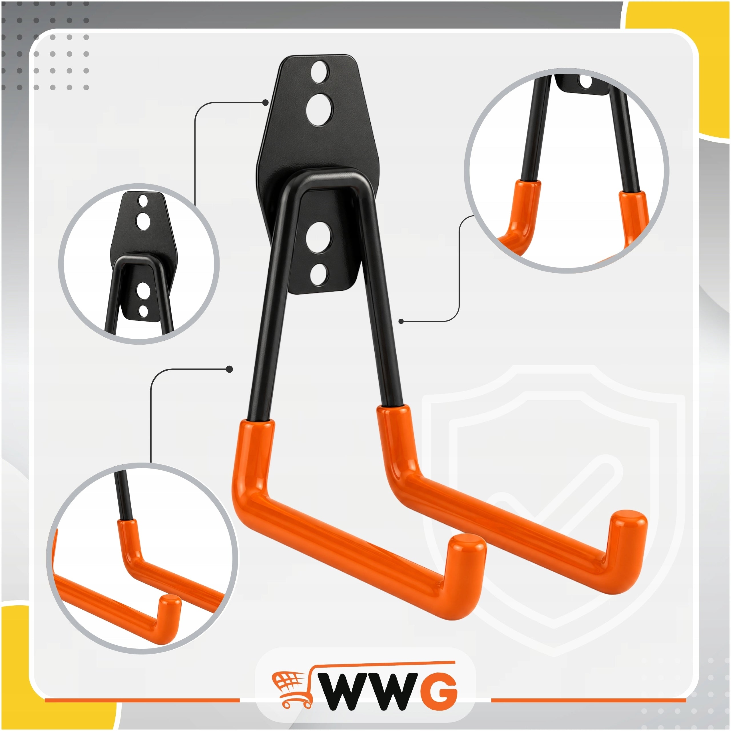 WALL MOUNT HANGER HOOK FOR GARAGE WORKSHOP LARGE FOR TOOLS 30KG 17CM Brand WWG