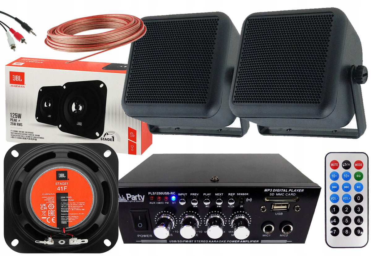 WALL MOUNTED CEILING SPEAKERS SURFACE MOUNTED JBL AMPLIFIER SOUND SYSTEM