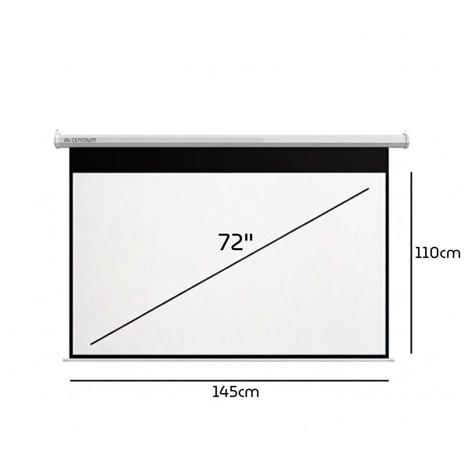 WALL PROJECTION SCREEN AVC-M145 72" 145X110 SEMI-AUTOMATIC AVCENTRUM Manufacturer code AVC-M145