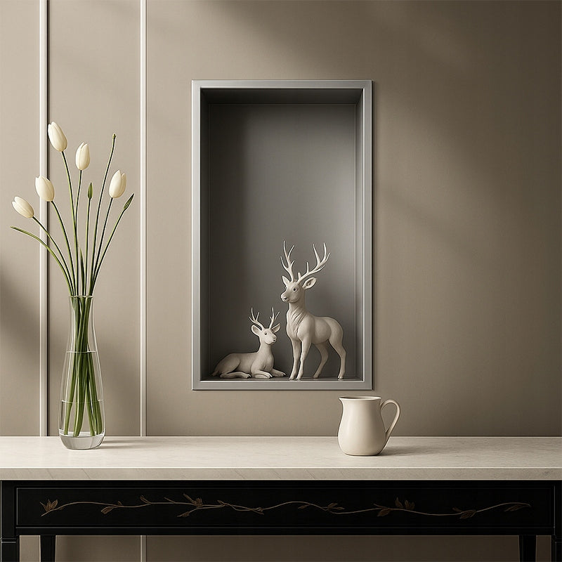 WALL RECESSED BATHROOM SHELF WITH FLANGE IGA 90X30X10 CM CHROME Brand Hydrosan