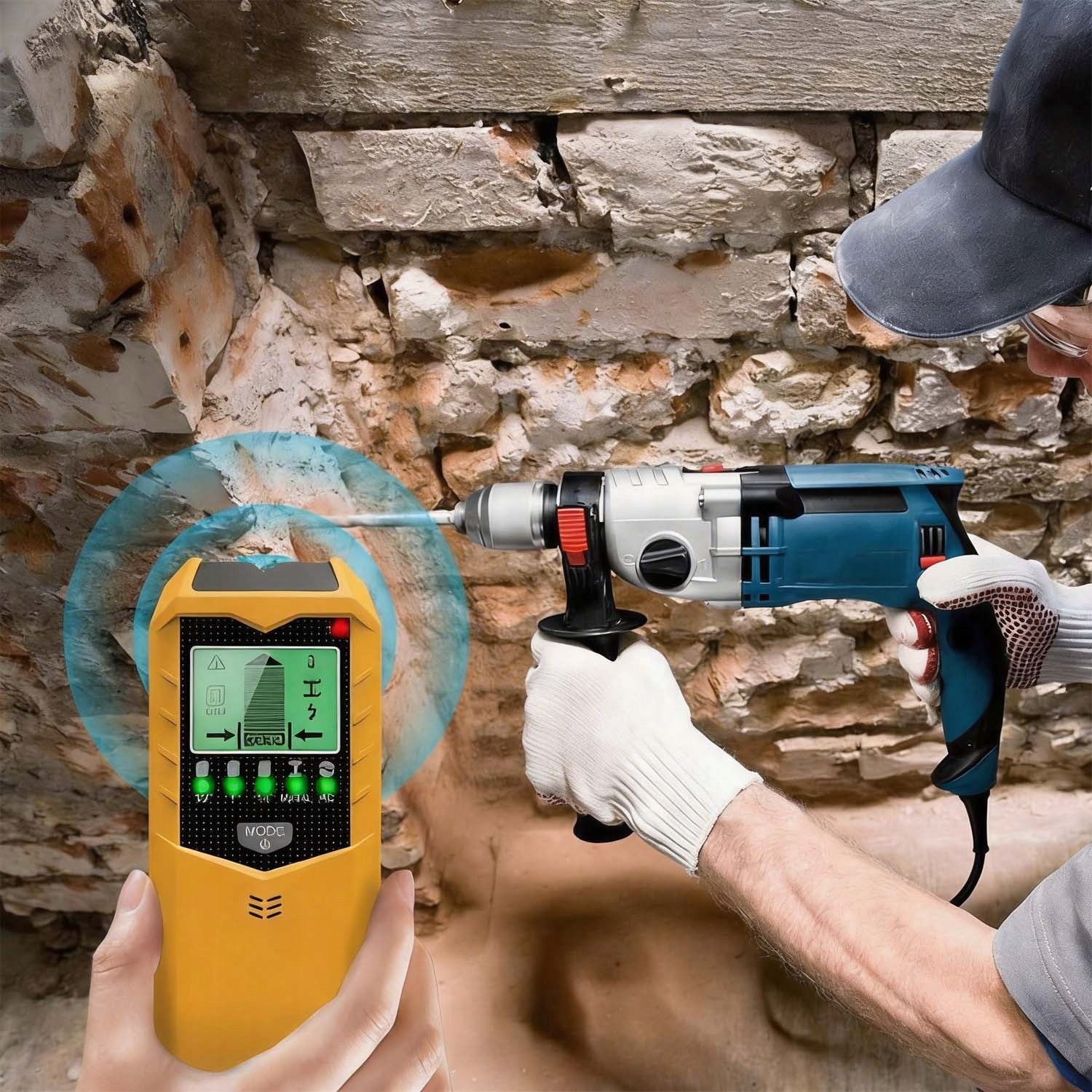 WALL SCANNER METAL WOOD WIRE DETECTOR CABLE DETECTOR 5IN1 LCD Manufacturer code 541533