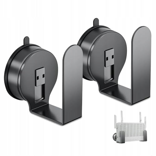 WALL SHELF ROUTER WIFI CONSOLE BOX ABS SUCTION CUPS 2 PCS STEEL Brand no brand