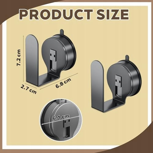 WALL SHELF ROUTER WIFI CONSOLE BOX ABS SUCTION CUPS 2 PCS STEEL Manufacturer code Bez marki