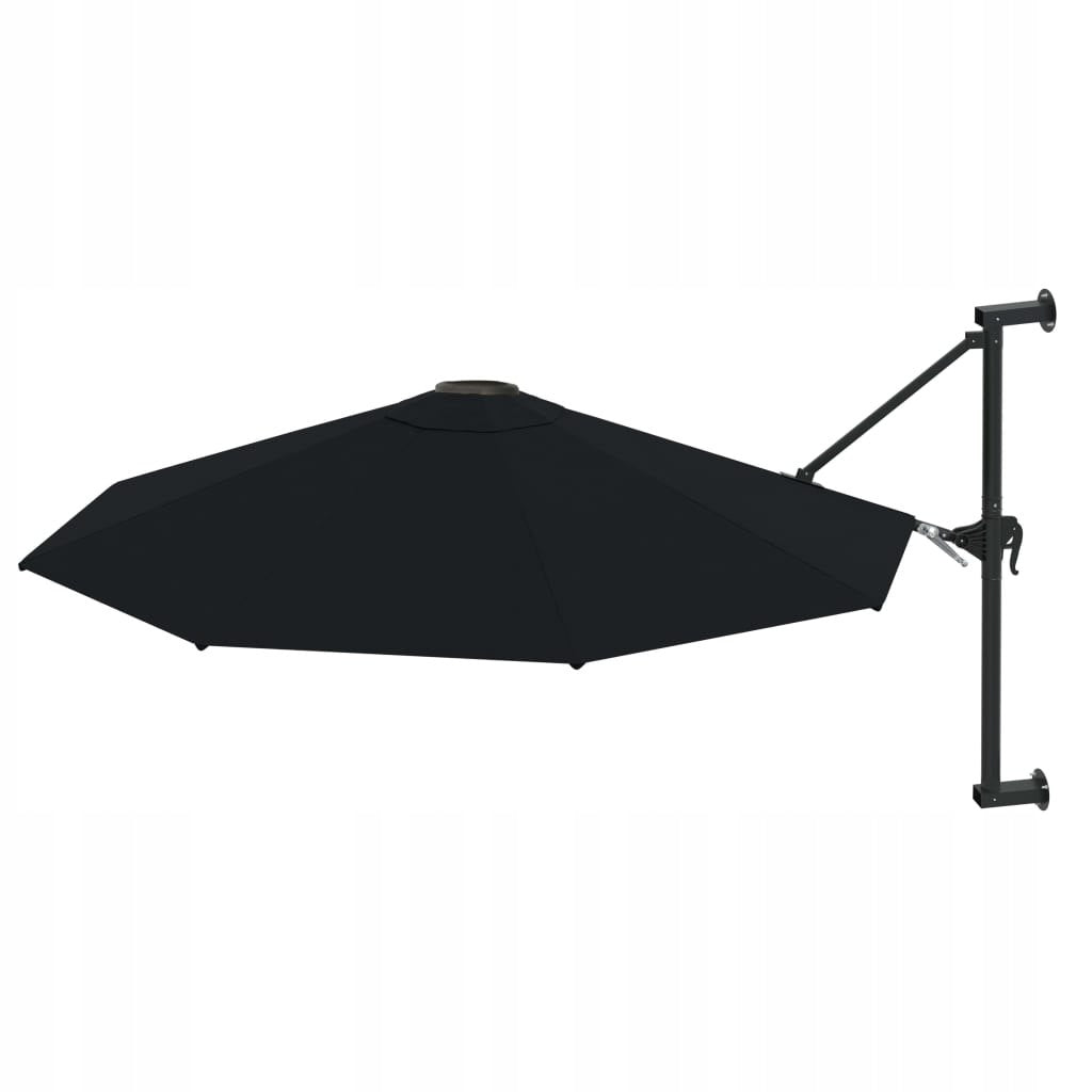 WALL UMBRELLA ON METAL POST 300CM BLACK Packaging status original