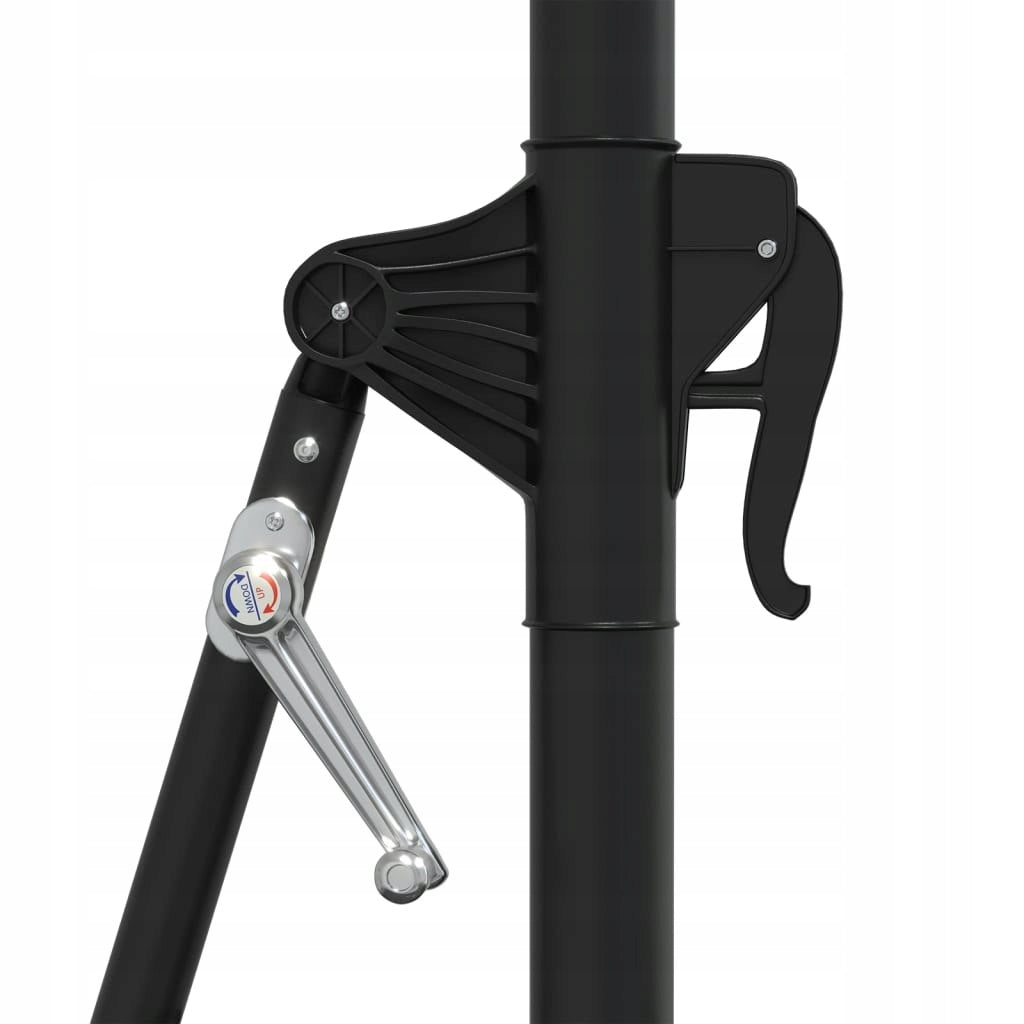 WALL UMBRELLA ON METAL POST 300CM BLACK Product weight with unit packaging 9.75 kg