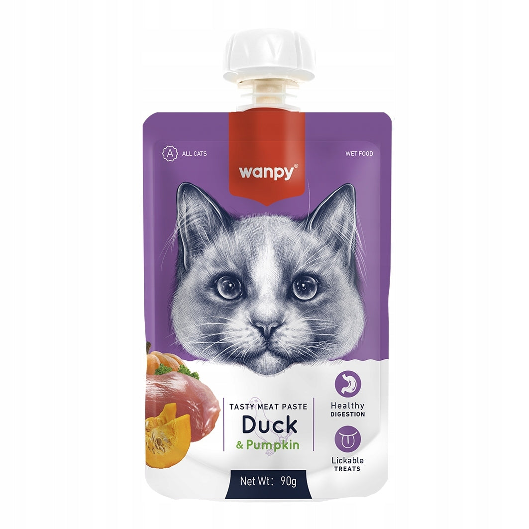 WANPY DELICACY CAT PASTE DUCK PUMPKIN 90G
