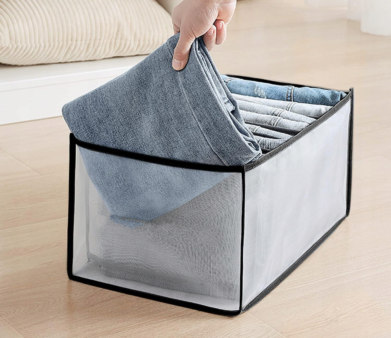 WARDROBE DRAWER ORGANIZER Lova Nest for JEANS SHIRTS SWEATSHIRTS 7 POCKETS Brand Lova Nest