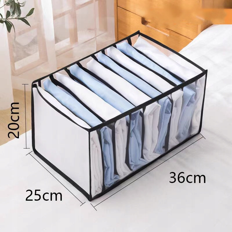 WARDROBE DRAWER ORGANIZER Lova Nest for JEANS SHIRTS SWEATSHIRTS 7 POCKETS Product width 25 cm