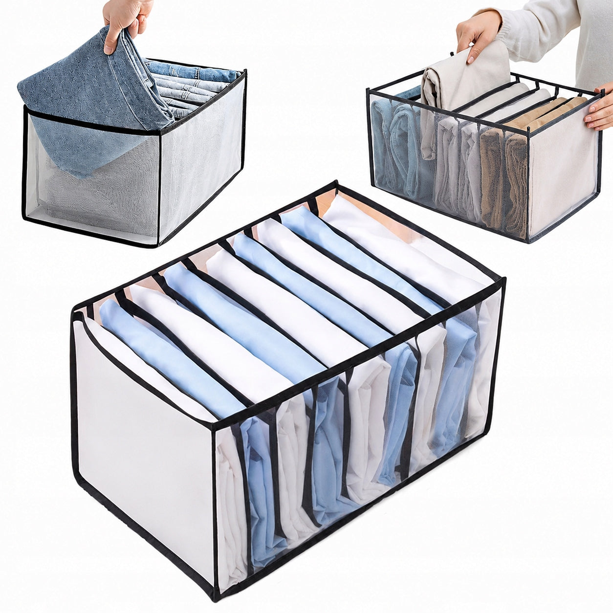 WARDROBE DRAWER ORGANIZER Lova Nest for JEANS SHIRTS SWEATSHIRTS 7 POCKETS