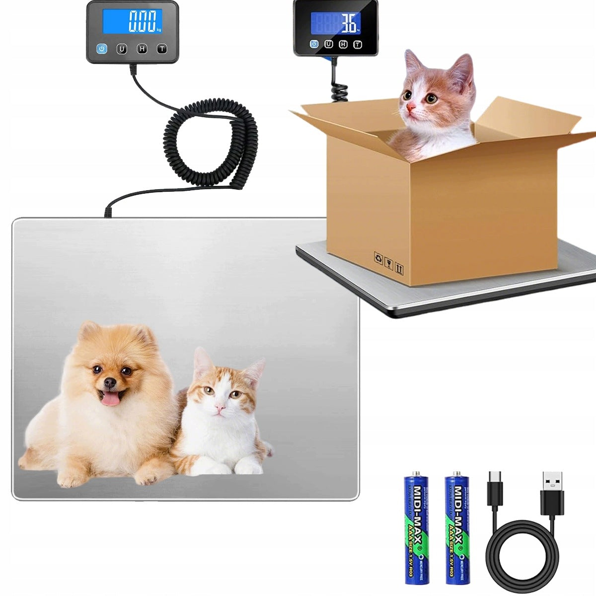 WAREHOUSE SCALE ELECTRONIC SHOP LCD 200KG PLATFORM GOODS STRONG
