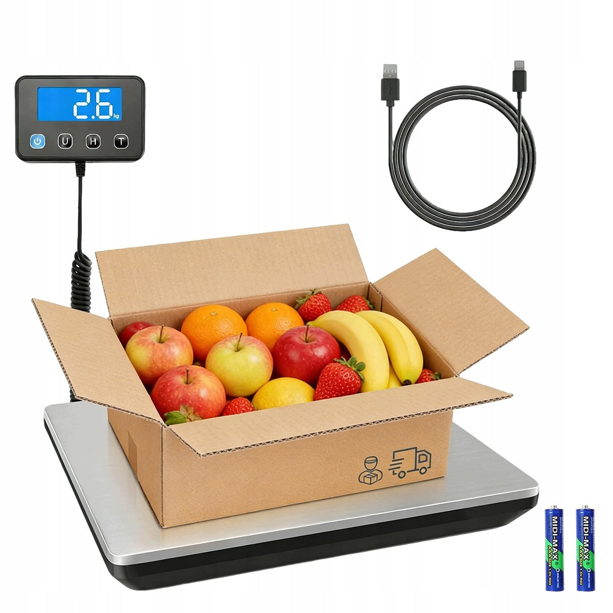 WAREHOUSE SCALE ELECTRONIC SHOP LCD 200KG PLATFORM GOODS STRONG