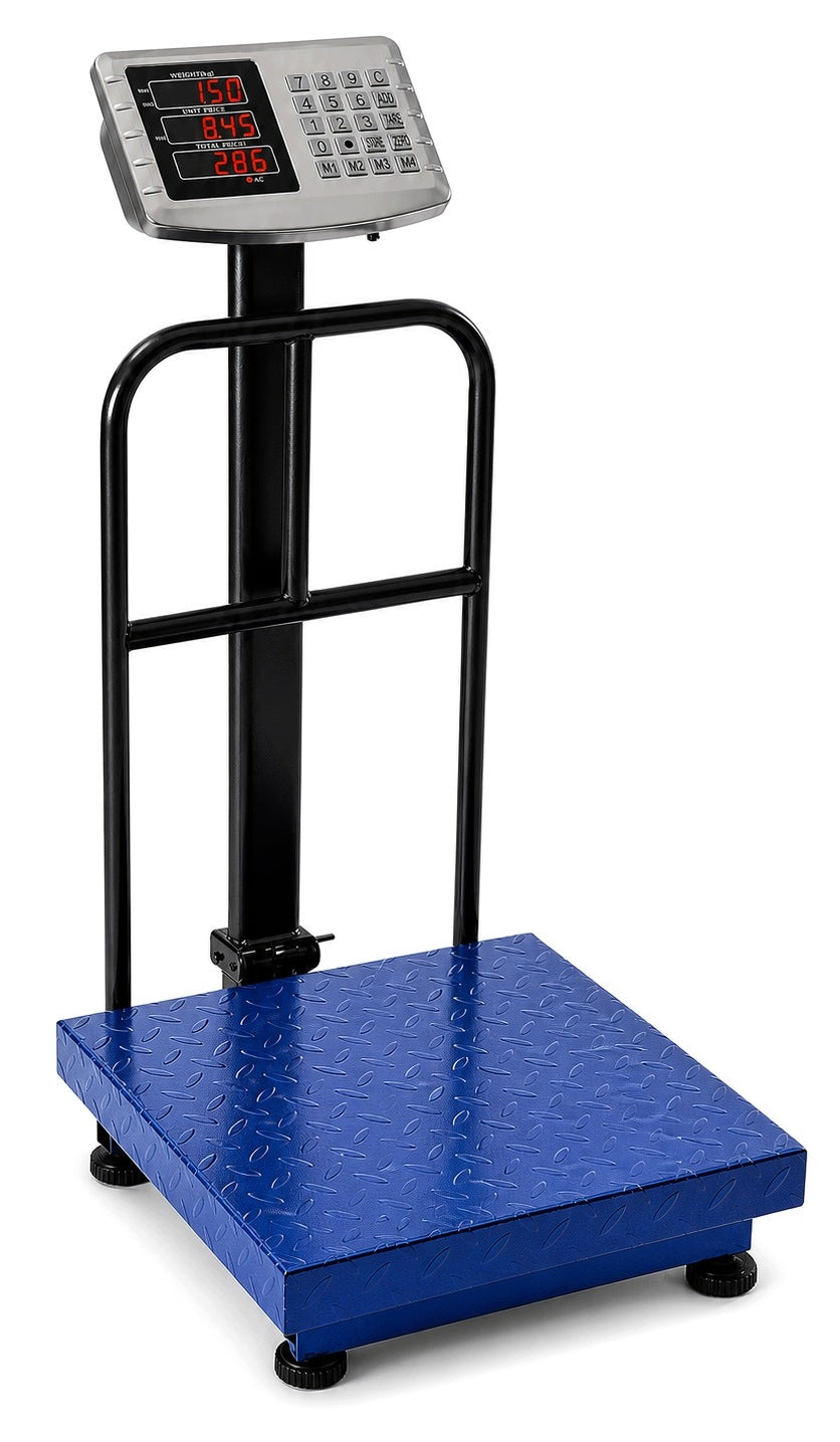 WAREHOUSE SCALE PLATFORM BATTERY LCD 150KG ELECTRONIC Packaging status original