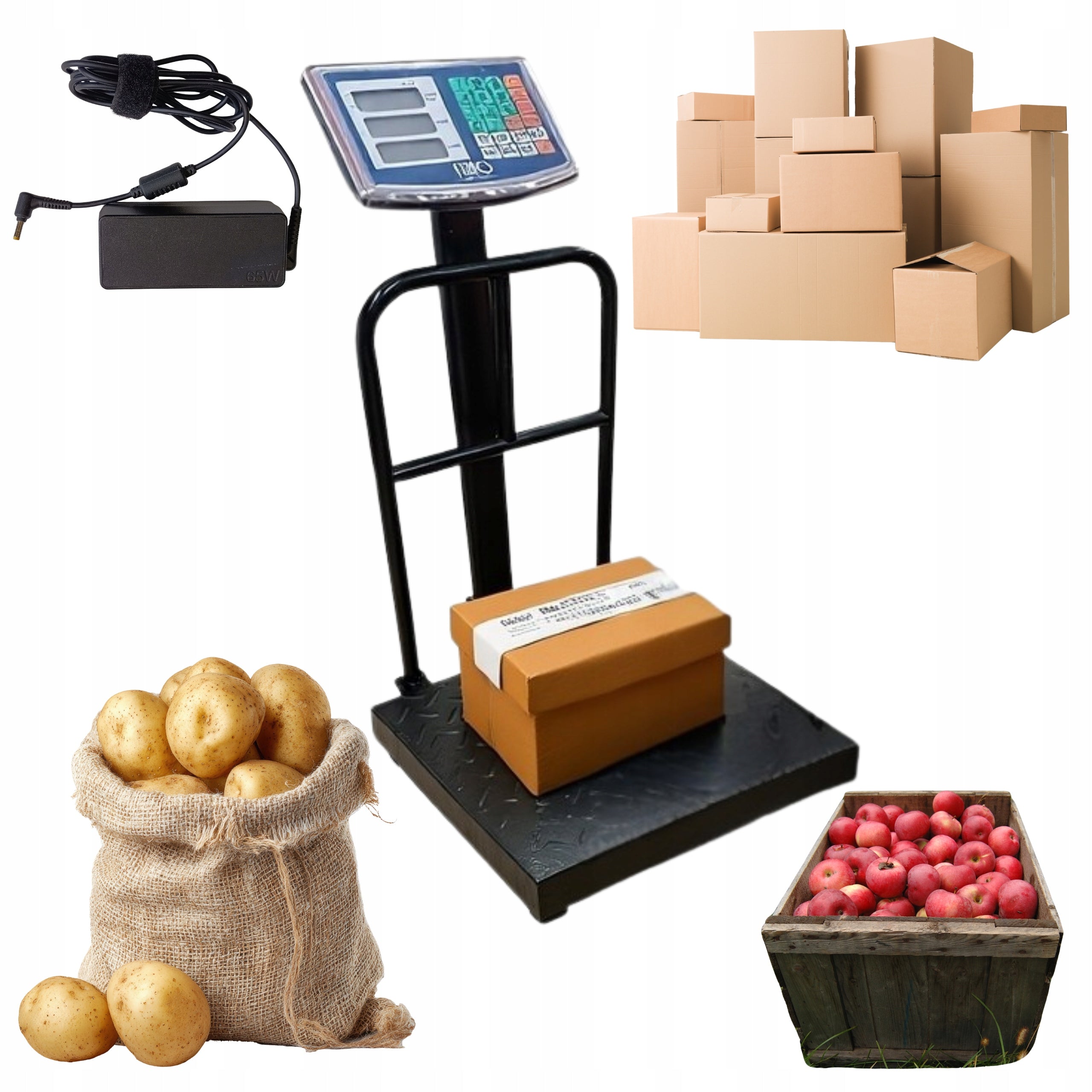 WAREHOUSE SCALE SHOP INDUSTRIAL PLATFORM ELECTRONIC LCD 500KG Packaging status original