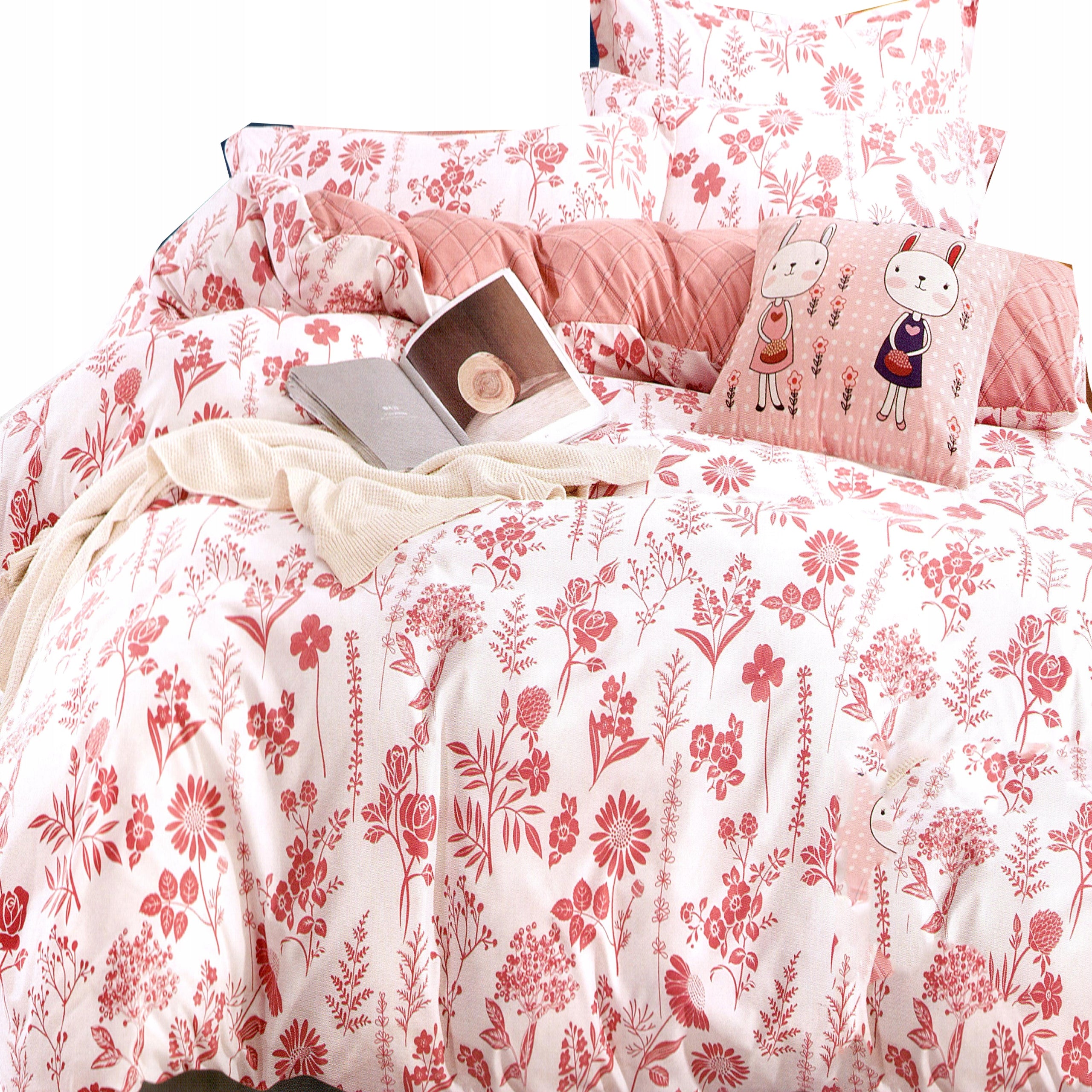 WARM BEDDING 100% COTTON 140x200 + 2 PILLOWCASES 70x80 + SHEET