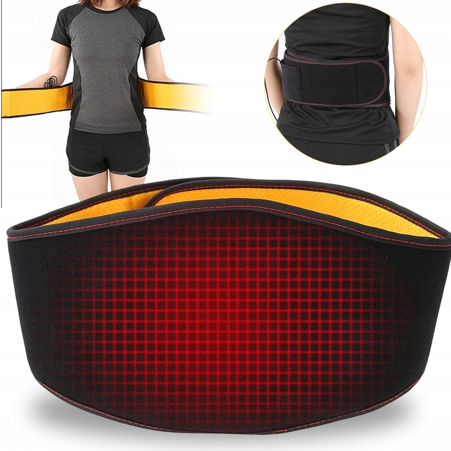 WARMING ELECTRIC BELT WITH INFRARED MAT FOR JOINTS AND BACK MUSCLES