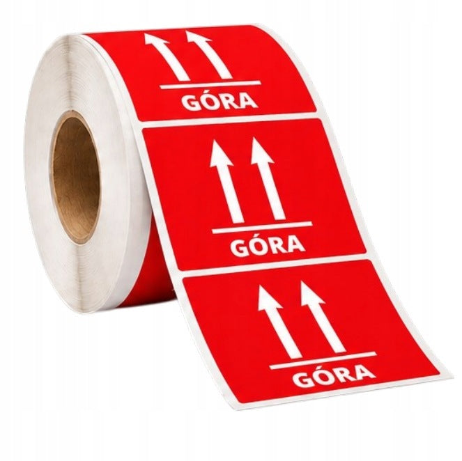 WARNING LABELS Stickers TOP for courier packages 55x55 mm 1000pcs Packaging status original