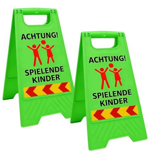 WARNING SIGN FOR CHILDREN ATTENTION PLAYING 61X30 CM 2 PCS. Brand no brand