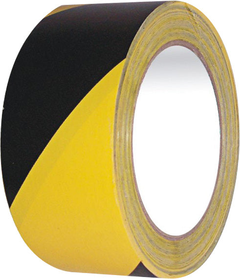 WARNING TAPE YELLOW BLACK 50 mm x 33 m BHP FOR SELF-ADHESIVE LINE