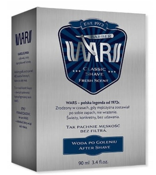 WARS BARBER CLASSIC SHAVE - AFTER SHAVE FRESH SCENT - AFTER SHAVE 90ml Manufacturer code CWA76129-B
