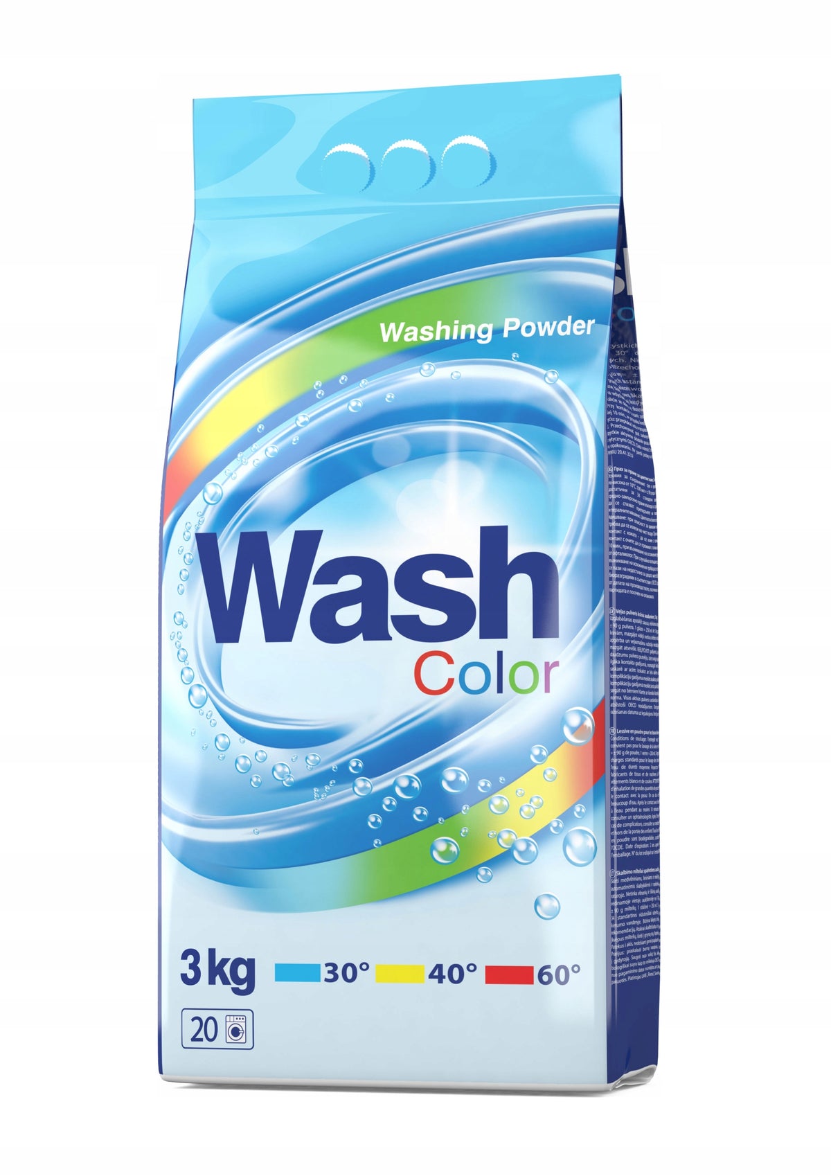 WASH Color Washing Powder 3kg LARGE PACKAGING / COLOR PROTECTION Manufacturer code 590226610896