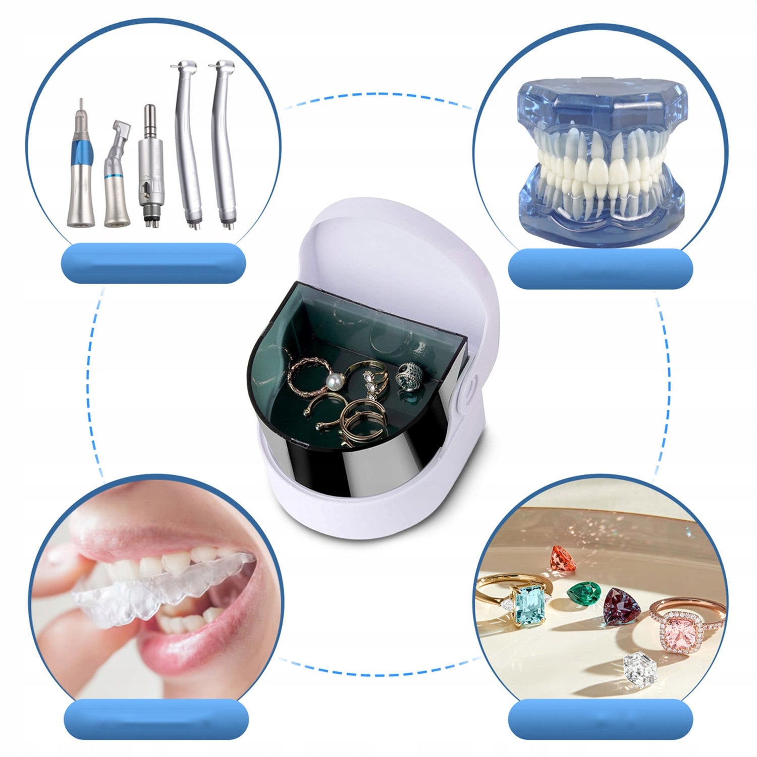 WASHER FOR WASHING DENTURES DEVICE FOR CLEANING DENTURES Brand no brand