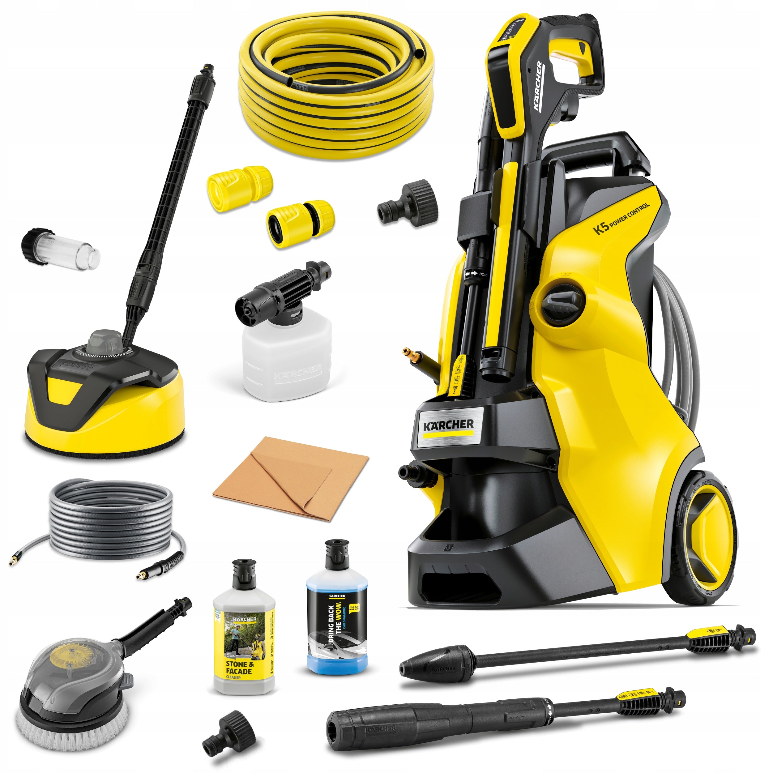 WASHER KARCHER K 5 FOR CAR AND TERRACE WASHING + GARDEN HOSE ADAPTERS FILTER