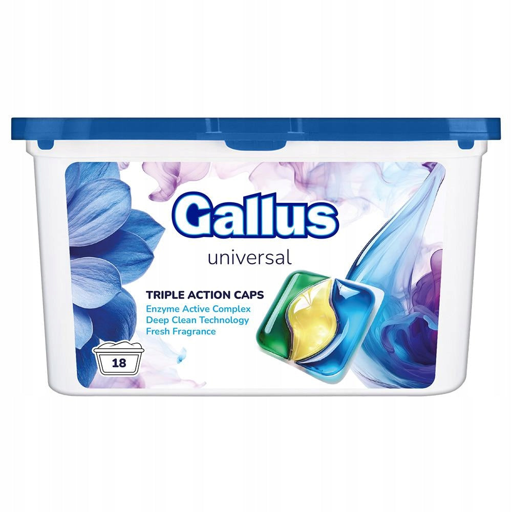 WASHING CAPSULES 18pcs 3 in 1 UNIVERSAL Effective Gallus Universal