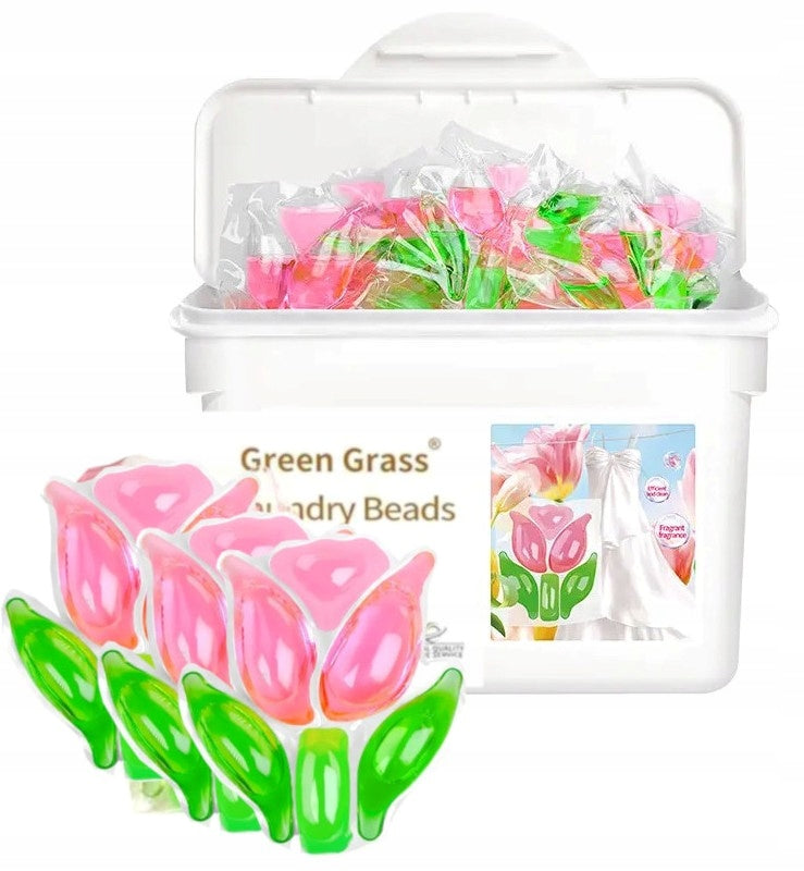 WASHING CAPSULES 3in1 FLOWERS + GREEN GRASS PERFUMED FRAGRANCE 30pcs