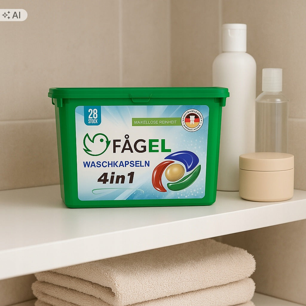 WASHING CAPSULES 4IN1 28PCS WASHING UNIVERSAL COLORED AND WHITE FABRICS Packaging status original
