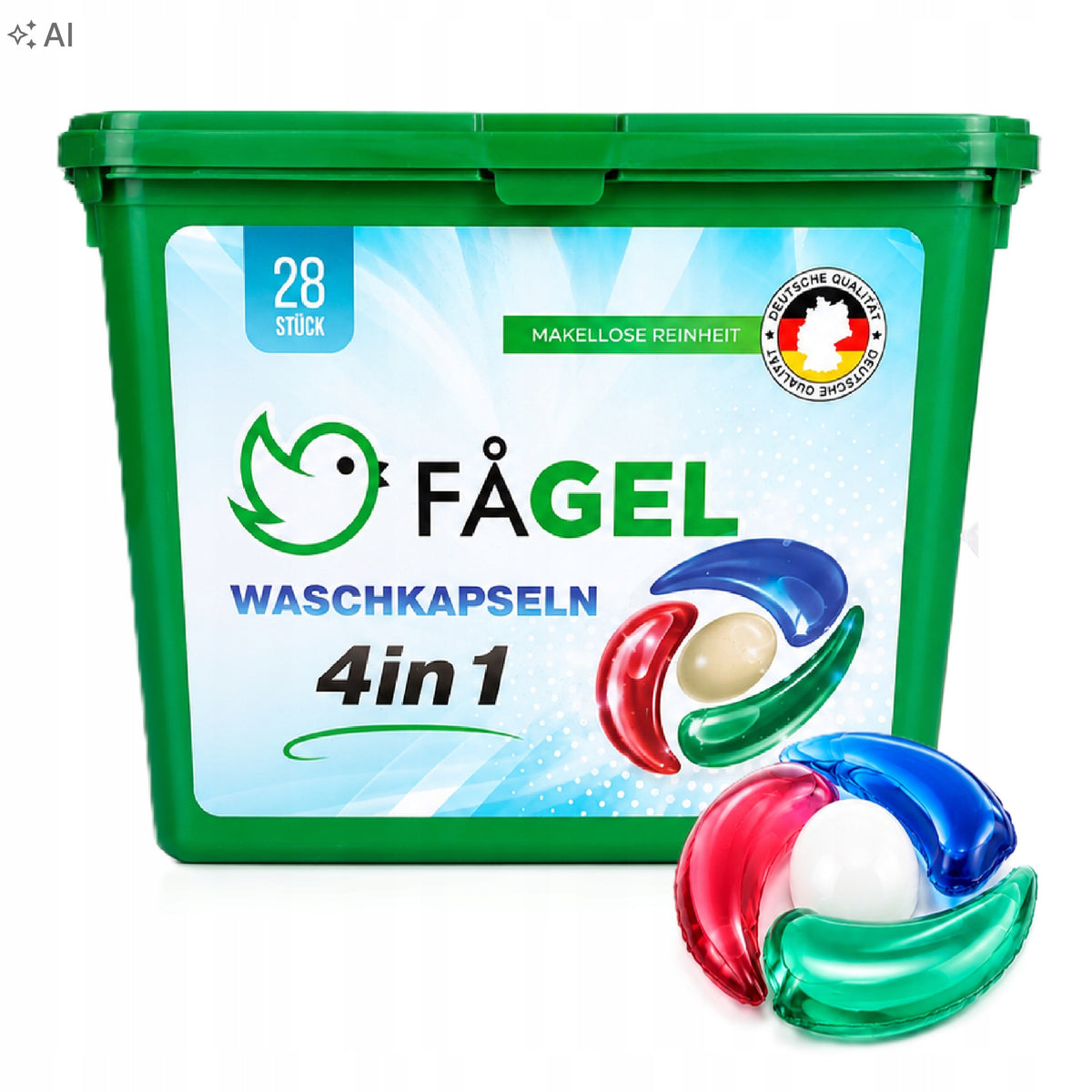 WASHING CAPSULES 4IN1 28PCS WASHING UNIVERSAL COLORED AND WHITE FABRICS