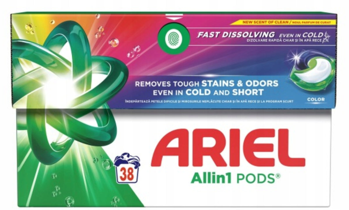 WASHING CAPSULES ARIEL ALLIN1 PODS 38 COLOR STAINS AND ODORS