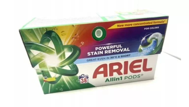 WASHING CAPSULES ARIEL POWERFUL STAIN REMOVAL 38PCS.