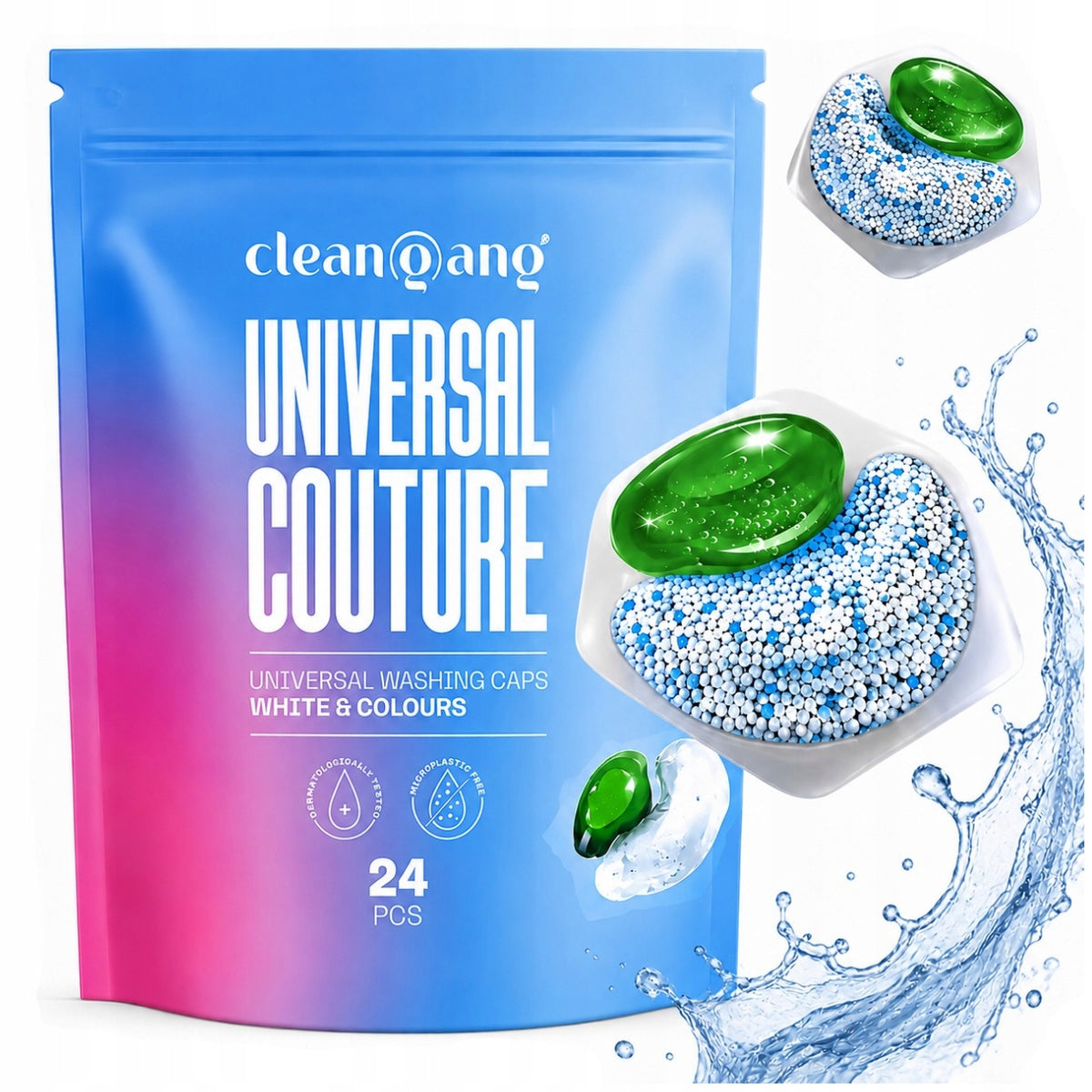 WASHING CAPSULES CLEANGANG ALL IN ONE UNIVERSAL 24 PCS WHITE AND COLOURS