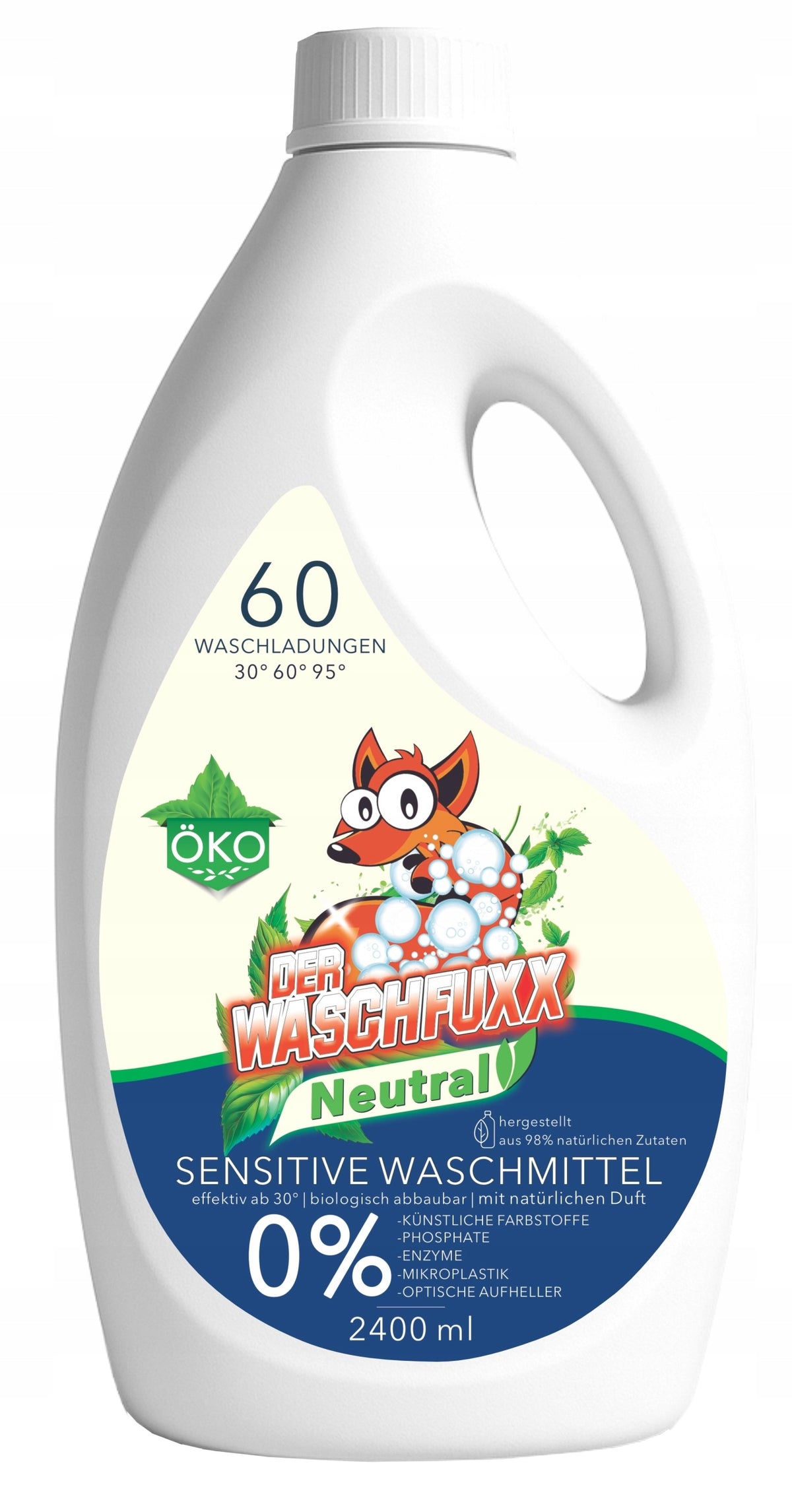 WASHING GEL DER WASCHFUXX 2,4L SENSITIVE ECO UNIVERSAL 60 WASHES