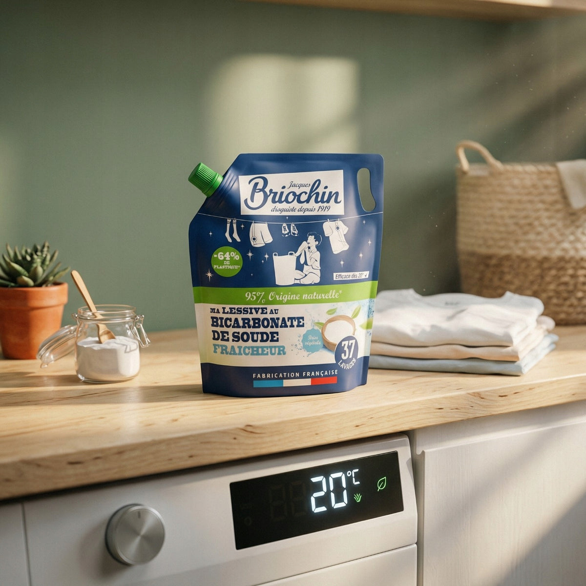WASHING LIQUID CONCENTRATE BAKING SODA FRESH 1,7L BRIOCHIN 37 WASHES Manufacturer code 3383482301078