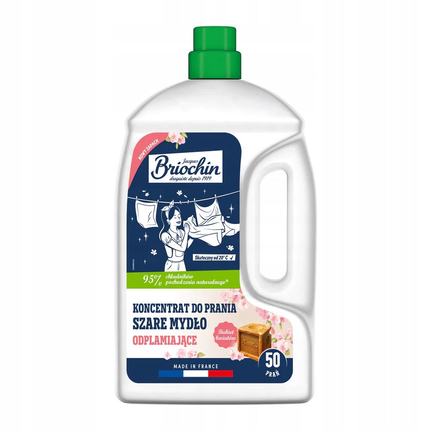 WASHING LIQUID CONCENTRATE GREY STAIN REMOVER SOAP 2,27L BRIOCHIN 50 WASHES