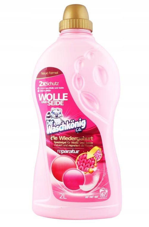 WASHING LIQUID FOR WOOL AND SILK, DELICATE FABRICS DER WASCHKONIG 67PR 2L Brand Der Waschkonig