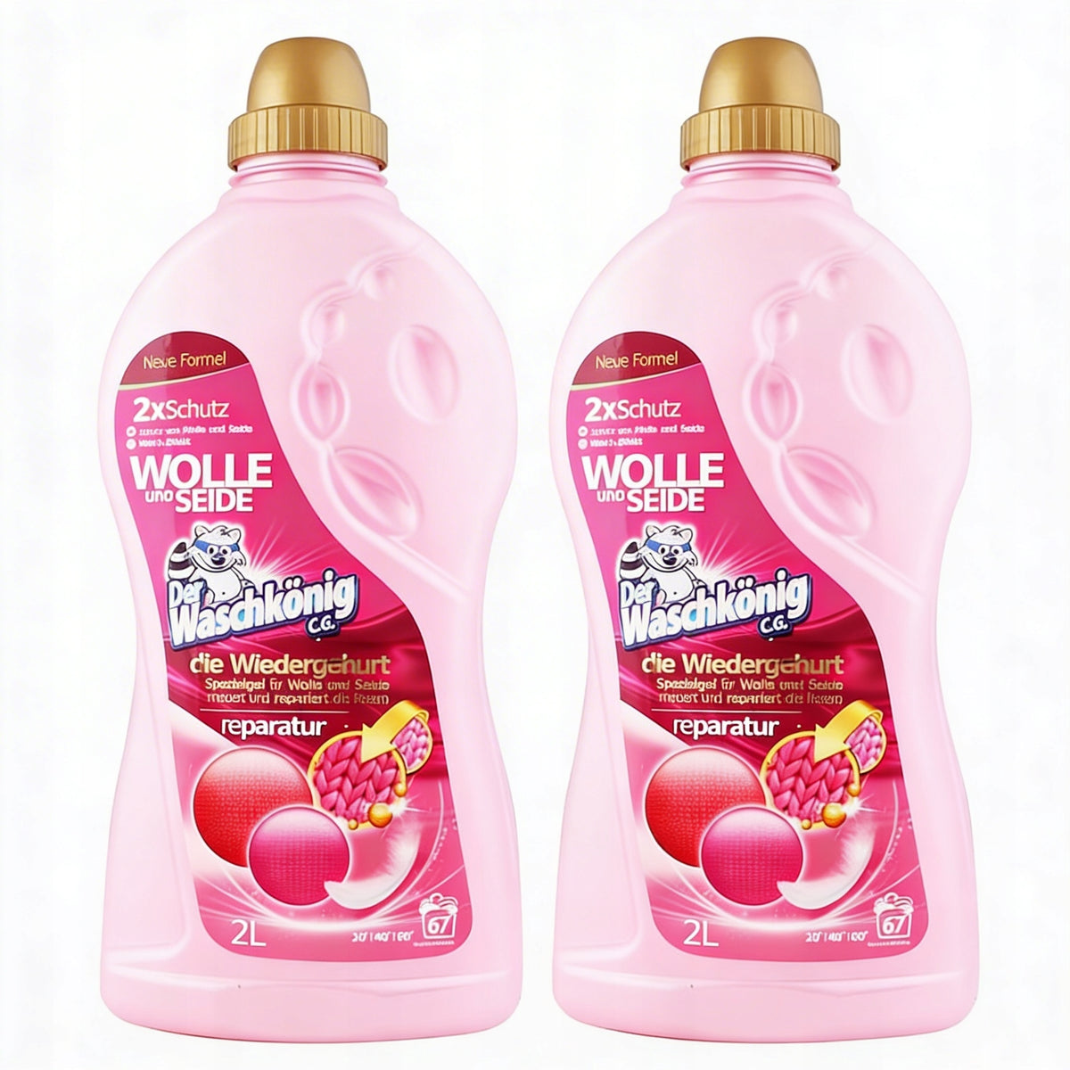 WASHING LIQUID FOR WOOL AND SILK, DELICATE FABRICS DER WASCHKONIG 67PR 2L