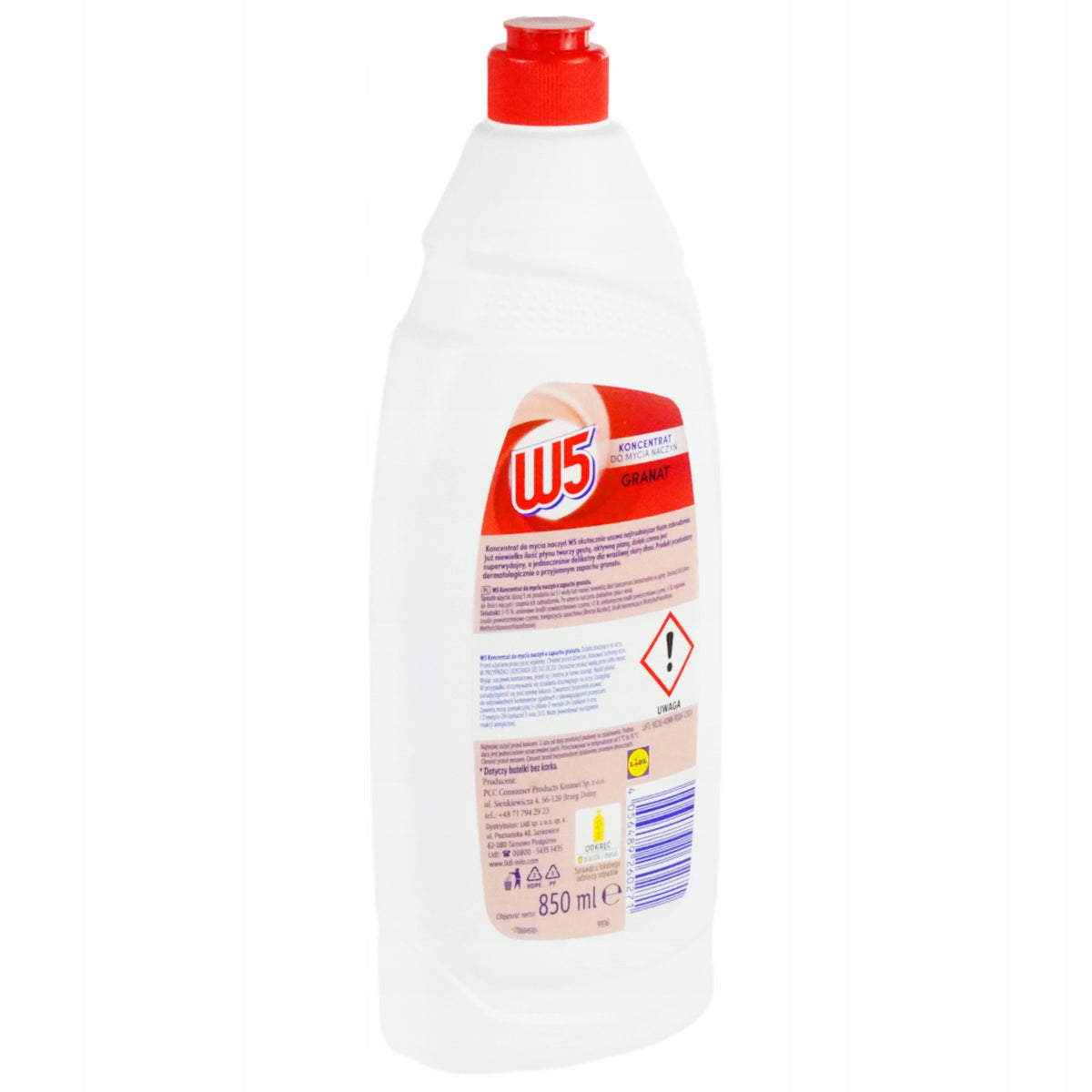 WASHING LIQUID POMEGRANATE CONCENTRATE W5 ACTIVE FOAM POWER 850ML GENTLE Brand W5